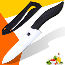 XYj Brand Professional ceramic kitchen knife 6 inch chef knife with white blade + black handle and one cover cooking knives 2024 - buy cheap