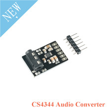 Cs4344 d/a digital ao módulo estereofônico análogo do conversor de áudio com a porta análoga linear do i2s da velocidade do filtro da baixa-passagem para arduino 2024 - compre barato