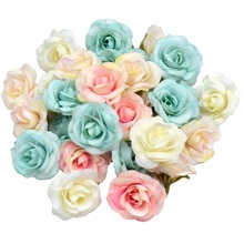 10pcs Real touch 4cm Artificial Silk Rose Flower Head For Wedding Party Home Decoration DIY Wreath Scrapbook Craft Fake Flowers 2024 - купить недорого