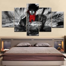 Luffy of One piece cartoon modern 5 Panel HD Print wall posters Canvas Art Painting For home living room decoration 2024 - buy cheap