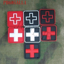 2 peças 2.5cm a cruz vermelha tático médica 3d pvc remendo emblemas escudo macio ao ar livre 2024 - compre barato