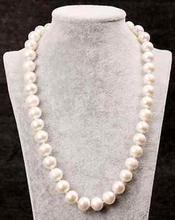 18 "Подлинная AAA круглый 9-10 мм белый жемчуг ожерелье культивированный пресноводный 2024 - купить недорого