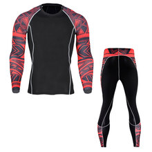 Conjunto de compressão esportivo para corrida e treino, calça e blusa de manga longa para treino, fitness, 2018 2024 - compre barato