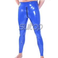 Men 's nature latex trousers rubber ledding with front zipper for man 2024 - buy cheap