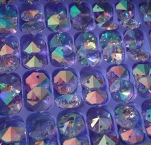 100pcs 14MM CLEAR AB COLOR CRYSTAL OCTAGONAL LOOSE BEADS FREE SHIPPING 2024 - buy cheap