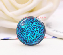 Handmade Round Flower of life photo glass Cabochons, Jewelry Finding Cameo Pendant Settings, (F4067-1655) 2024 - buy cheap