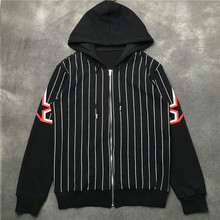 New 19ss Men Striped star zipper Hoodies Hoody hooded Sweatshirts velvet Cotton Drake Thick Fleece Street Hip hop #G93 2024 - buy cheap