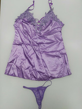 Сексуальное нижнее белье, фиолетовое платье Babydoll, Ночная одежда, одежда для сна, один размер, KD105 2024 - купить недорого