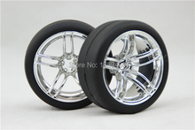 New Design 4pcs RC1/10 High Speed Drift  Tires Tyre Wheel Rim WD5SC 9mm offset (Chrome ) fits for 1:10 Drift Car 2024 - buy cheap