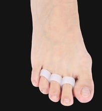Силиконовый гелевый разделитель для коррекции пальцев ног, 1 пара, выпрямитель для ортопедических плюсневых колец, подушечки для ухода за ногами 2024 - купить недорого