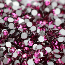 Diamantes de imitación para decoración de uñas 3D, sin adhesivo, color fucsia, brillante, 1440 unids/lote 2024 - compra barato