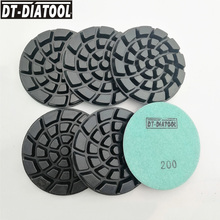 DT-DIATOOL 6units Dia 4inch Diamond Concrete polishing pads Spiral turbo type Sanding discs for concrete floor Dia 4"/100mm #200 2024 - buy cheap