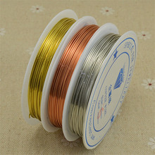 1roll Copper Wire Color Dia 0.2 0.3 0.4 0.5 0.6 0.7 0.8 1mm Beading Thread Gold Silver Color Metal String For DIY Jewelry Making 2024 - buy cheap