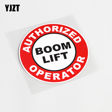 YJZT 12CM*12CM Warning Mark AUTHORIZED OPERATOR BOOMLIFT PVC Decal Car Sticker 13-0596 2024 - buy cheap