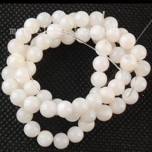 Free Shipping Beautiful Jewelry  6mm White Mother of pearl Shell  Women Men Spacers Loose Beads 15.5"  G6320 2024 - buy cheap