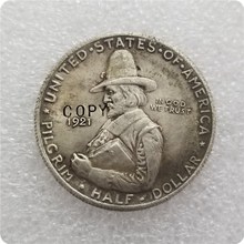 Cópia réplica 1921 peregrino comemorativo meio dólar moeda cópia 2024 - compre barato