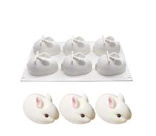 Силиконовая форма Пасхальный кролик декоративные шоколадные помадные формы для торта мороженое мусс форма для десерта выпечки силикагель плесень 2024 - купить недорого