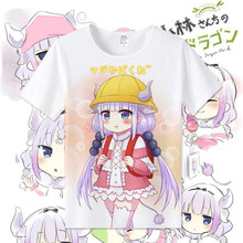Camiseta para cosplay de kobayashi, san chi no empregada, dragon miss, kobayashi, khouse, kanna e kamui 2024 - compre barato
