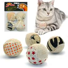 4pcs/pack Ball Funny Cat Toy Interactive Cat Toys Play Chewing Rattle Scratch Catch Pet Kitten Cat Exrecise Toy Balls 2024 - buy cheap