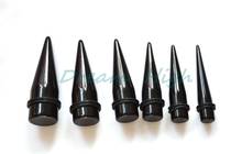 Straight Black Ear Stretcher Acrylic Expander Taper Stretched For Ear Lobes Funky Jewelry Large Gauge 60pcs/lot 2024 - buy cheap