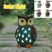 Solar Powered Owl Light Ceramic Light for Deck Yard Garden Home Pathway  Landscape for Decoration Home Decor 2024 - buy cheap