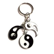 Llavero Vintage de plata para parejas, anillo para llaves de Tai Chi Yin Yang, accesorio para coche, bolso para mejores amigos, regalo artesanal 2024 - compra barato