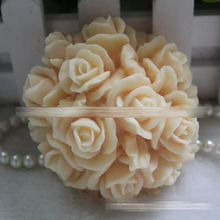Flower Ball Soaps Making Small Rose Flower Ball Soap Mold Silicone DIY Flowers Molds Molds Candle Handmade Craft Candle Resin 2024 - buy cheap