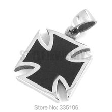 Wholesale German Army Iron Cross Pendant Stainless Steel Jewelry Classic Cross Motor Biker Mens Pendant SWP0156A 2024 - buy cheap