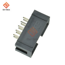 Conector de cabezal de caja de enchufe IDC, 10 pines, 2x5 pines, doble fila, 2,54mm, macho recto, 10 Uds. 2024 - compra barato