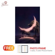 Bordado de diamantes 5D Diy de luna de fantasía, bordado de diamantes cuadrados y redondos, pintura de diamantes, paisaje, decoración del hogar, imagen de mosaico 2024 - compra barato