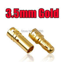 50pairs 3.5mm Gold Bullet banana Connector Align Trex 450 250 Male Female for ESC / Motor Lipo RC battery Part Good Quality 2024 - buy cheap