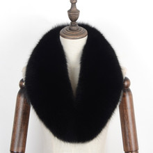 Winter New 100% Natural Multicolor Fox Fur collar fashion Women Coat Neck warm Real fur scarf unisex 2024 - buy cheap