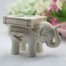 Candelero para lamparilla de elefante Retro, cerámica marfil, decoración para el hogar, boda o boda 2024 - compra barato