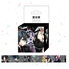 1.5 centímetros * 5 m Anime Black Butler Desenhos Animados Washi Fita Adesiva Fita Adesiva Fita de Scrapbooking DIY etiqueta da Etiqueta 2024 - compre barato