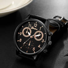 Fashion Geneva Watch Men Sports Watches Leather Band Quartz Wristwatch 2020 Man Watch Male ClockRelogio Masculino heren horloge 2024 - buy cheap