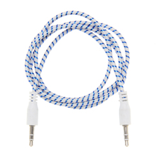 100 шт. 3,5 мм аудио кабель пластиковое кольцо 3,5 jack для разъема aux шнур 1 м Динамик для наушников AUX кабель для iphone samsung автомобиля MP3 дешево 2024 - купить недорого