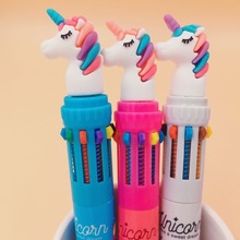 36 pcs/lot Cute Unicorn 3/6/10 Colors Ballpoint Pen Cartoon Ball Pen For Kids Gift Material Escolar office school supply 2024 - buy cheap