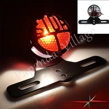 Motorcycle Retro Round Old School 12V Brake Stop Tail Light Taillight w/ License Plate Bracket For Chopper Bobber Cafe Racer 2024 - buy cheap