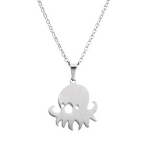 Everfast 1pc Cute Cute Octopus Brother Pendants O Chain Chokers Collares Necklaces Stainless Steel Charms Necklace For Women 2024 - buy cheap