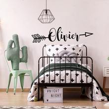 Custom Name Nursery Wall Decal Personalized Kids Name With Arrow Wall Sticker Arrow Name Nursery Sign Bedroom Decals C166 2024 - buy cheap