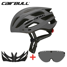 Cairbull-casco de bicicleta con gafas magnéticas, superligero, con luz trasera, Visor extraíble, BMX 2024 - compra barato