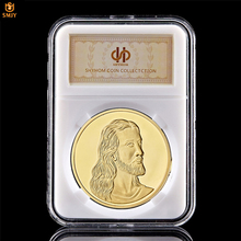 Euro del Renacimiento italiano Da Vinci trabaja la Última Cena Jesús oro cristiano moneda conmemorativa W/protección de lujo caja de 2024 - compra barato