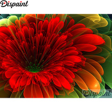 Dispaint Full cuadrado/redondo taladro 5D DIY diamante pintura "flor roja" bordado punto de cruz 5D decoración para el hogar A11121 2024 - compra barato