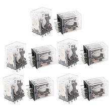 10 Pcs HH54PL DC 220V Coil 4PDT Green LED Lamp Light General Purpose Power Relay  Free Shipping 2024 - buy cheap