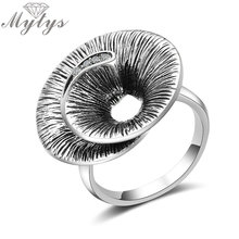 Mytys Grey Color Helix Round Hollow Ring for Lady Invisible Setting Crystal Fashion Women Geometric Rings Wholesale R1995 2024 - buy cheap
