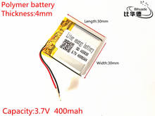 1pcs 3.7V 400mAh 403030 Lithium Polymer Li-Po li ion Rechargeable Battery cells For Mp3 MP4 MP5 GPS PSP mobile bluetooth 2024 - buy cheap