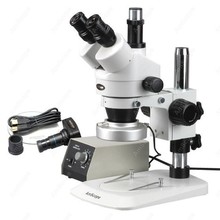 Microscopio estéreo con Zoom, suministros de AmScope, 3.5X-90X, microscopio estéreo con aluminio, 80 luces LED + CÁMARA DE 5MP 2024 - compra barato