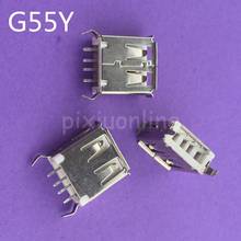 10pcs G55Y USB 2.0 4Pin A Type Female Socket Connector Curly Mouth Bent Foot for Data Transmission Charging 2024 - buy cheap