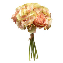Искусственный цветок, Гортензия Роза, украшение для дома, свадебный цветок, роза, букет невесты, дорога, ведущий настенный искусственный цветок 2024 - купить недорого