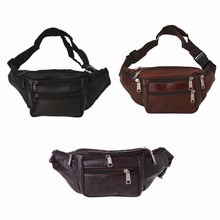 THINKTHENDO Men Women Leather Waist Fanny Pack Belt Bag Pouch Travel Hip Purse New Fashion Soft Solid Zip Unisex Bags 2024 - buy cheap